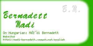 bernadett madi business card